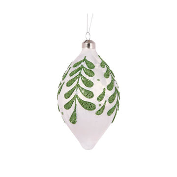 Beaded Mistletoe Drop Bauble - My Christmas