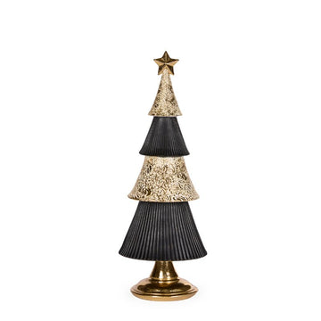 Black and Gold Layered Tree - 32cm - My Christmas