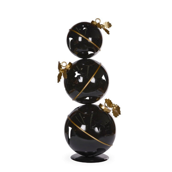 Black and Gold Metal Bell Stack - 90cm - My Christmas
