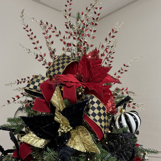 Black and Gold Metallic Poinsettia - My Christmas