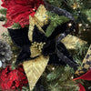 Black and Gold Metallic Poinsettia - My Christmas