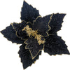 Black and Gold Poinsettia with Clip - My Christmas