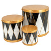 Black and White Drums - Set of 3 - My Christmas