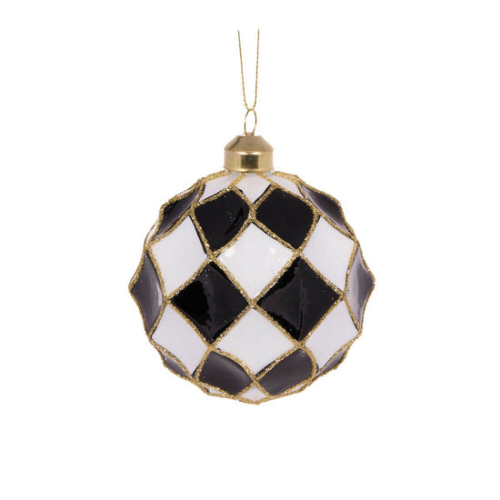 Black and White Geo Bauble - My Christmas