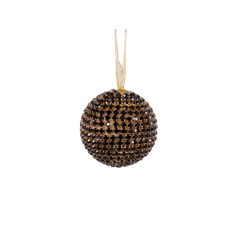 Black Crystal Bauble - 7cm - My Christmas