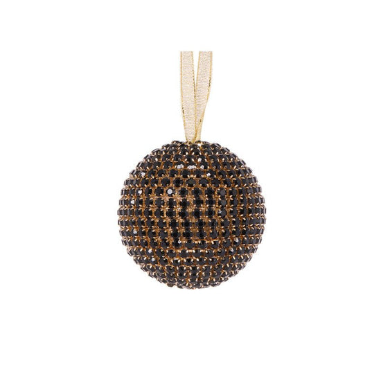Black Crystal Bauble - 8cm - My Christmas
