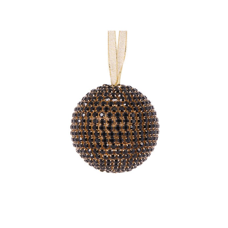 Black Crystal Bauble - 8cm - My Christmas