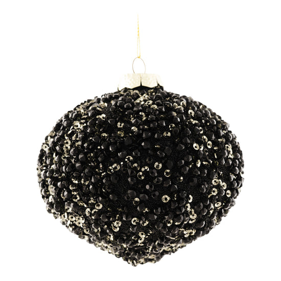 Black Crystal Drop Ornament - My Christmas