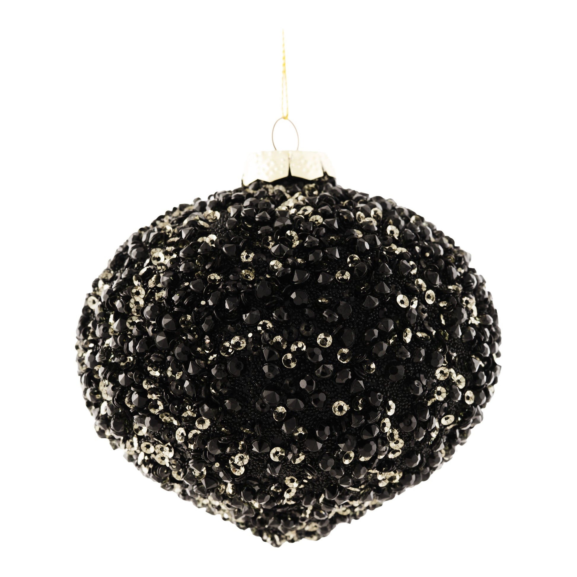 Black Crystal Drop Ornament - My Christmas