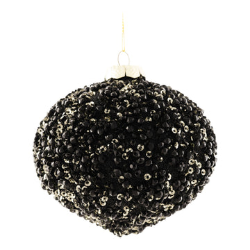 Black Crystal Drop Ornament - My Christmas