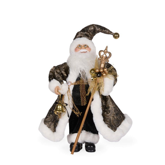 Black Fabric Santa - 50cm - My Christmas