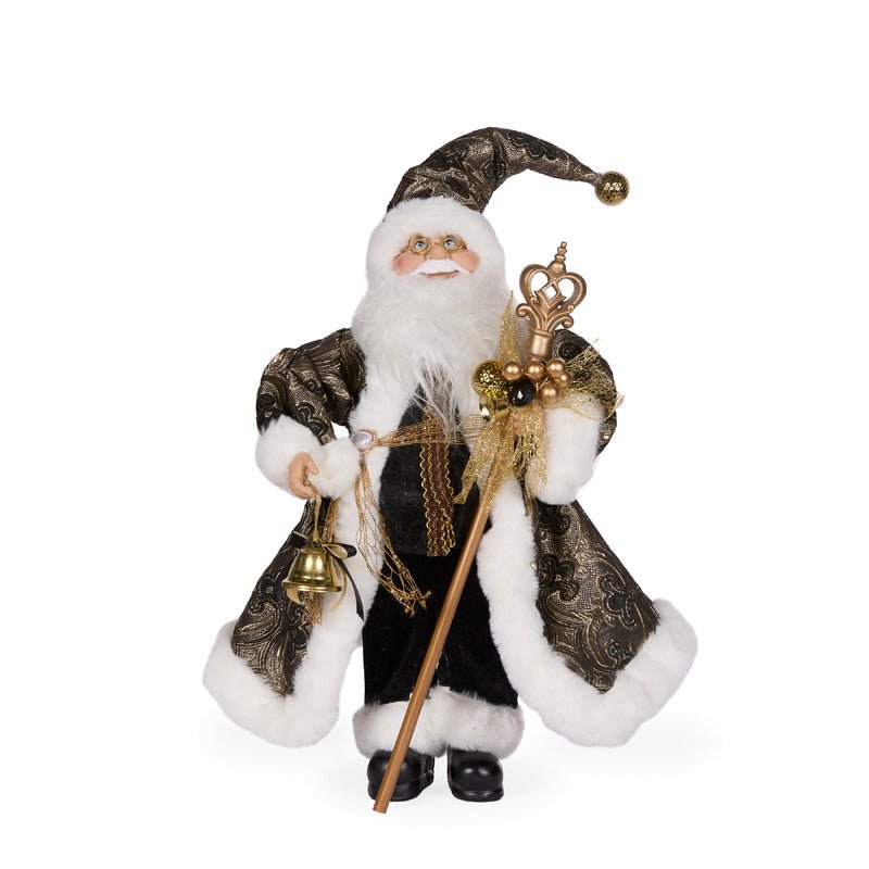 Black Fabric Santa - 50cm - My Christmas