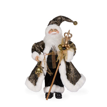Black Fabric Santa - 50cm - My Christmas