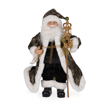 Black Fabric Santa - 65cm - My Christmas