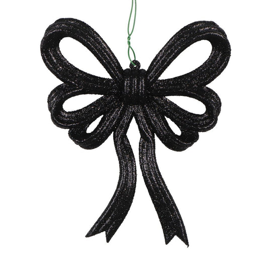 Black Glitter Bow - My Christmas
