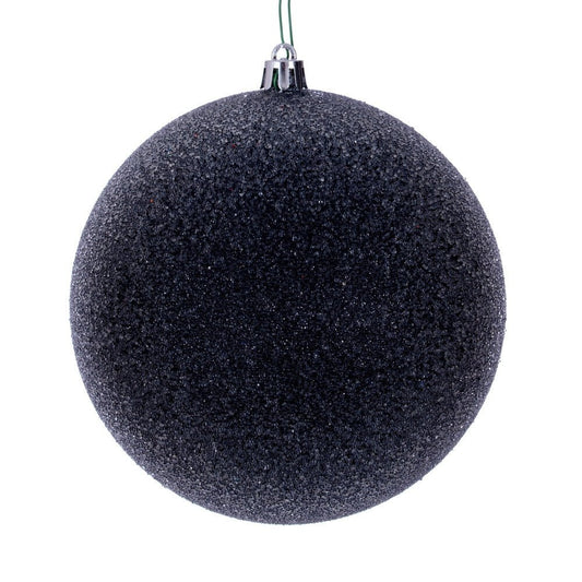 Black Iced Bauble - 15cm - My Christmas
