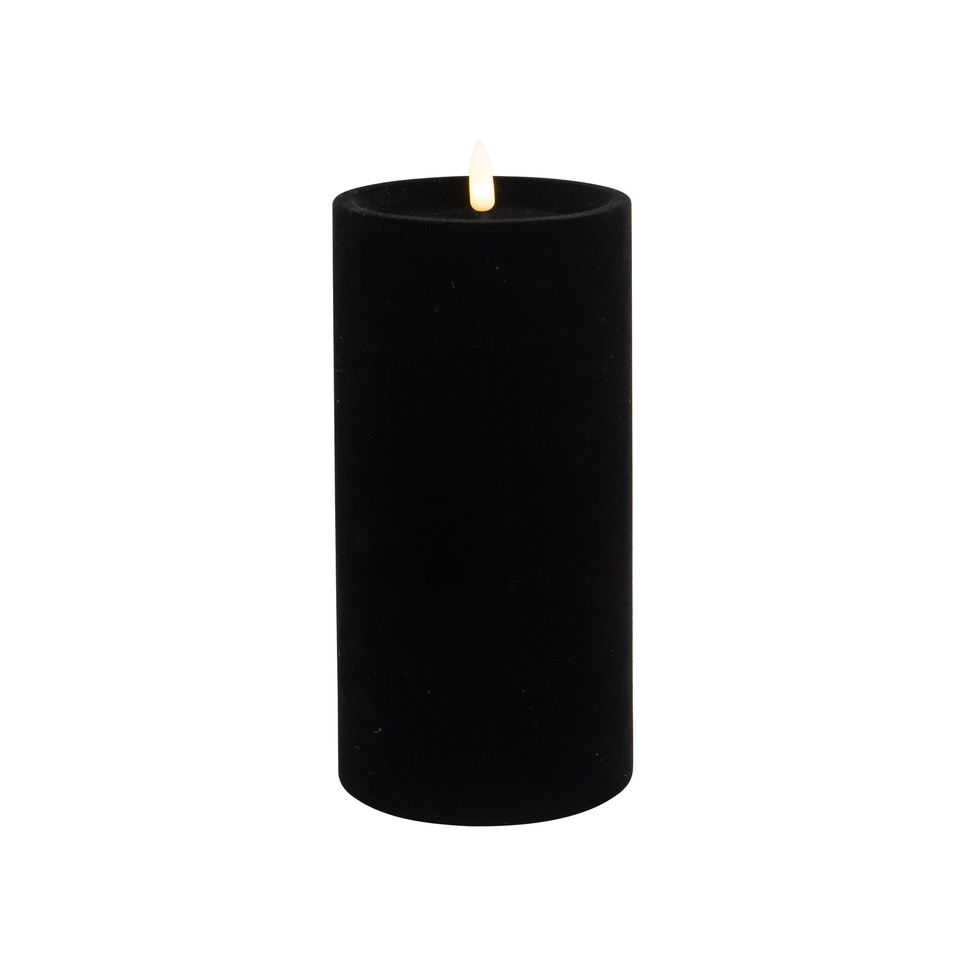 Black Luxe Velvet LED Candle - My Christmas