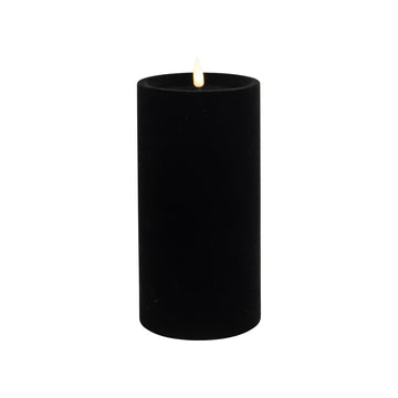Black Luxe Velvet LED Candle - My Christmas