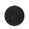 Black Textured Rib Bauble - Various Sizes - My Christmas