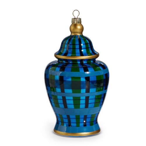 Black Watch Plaid Ginger Jar Ornament - My Christmas