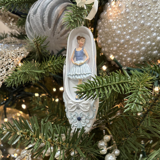 Blue and White Ballet Slipper Ornaments - Assorted - My Christmas