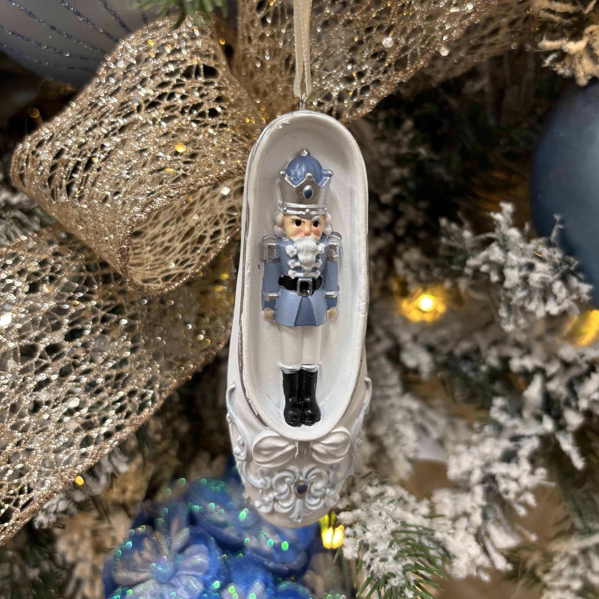 Blue and White Ballet Slipper Ornaments - Assorted - My Christmas