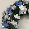Blue and White Hydrangea Wreath - My Christmas