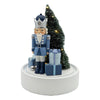 Blue and White Nutcracker Glass Dome - My Christmas