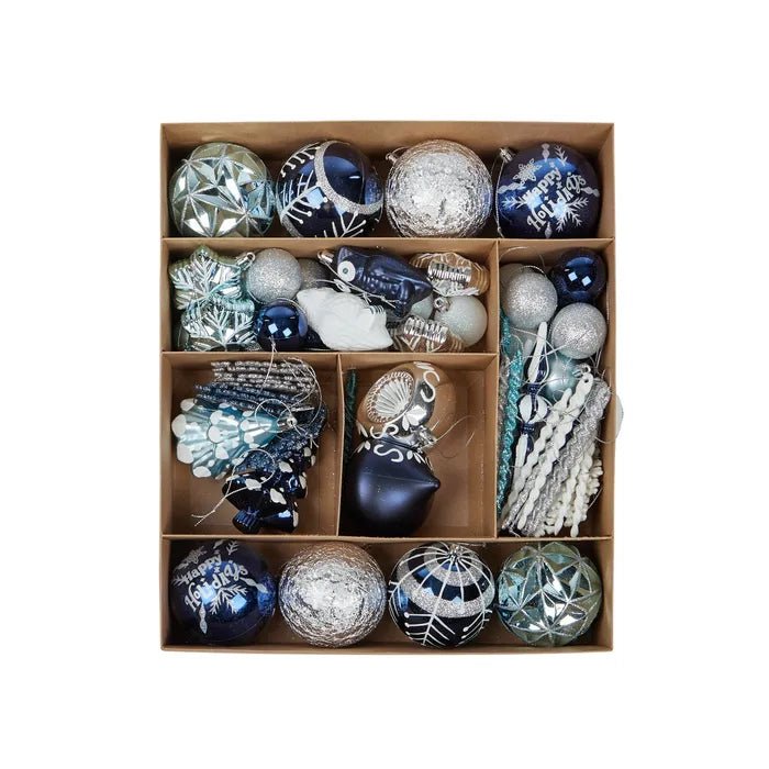 Blue and White Ornament Box - Set of 70 - My Christmas