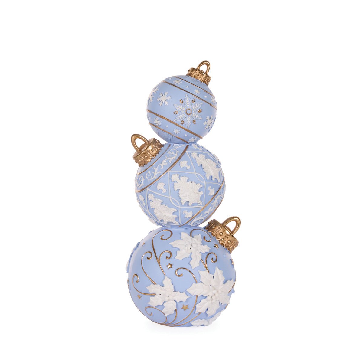Blue and White Snowflake Bauble Stack - 41cm - My Christmas