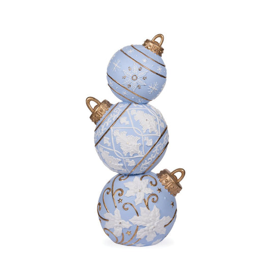 Blue and White Snowflake Bauble Stack - 92cm - My Christmas