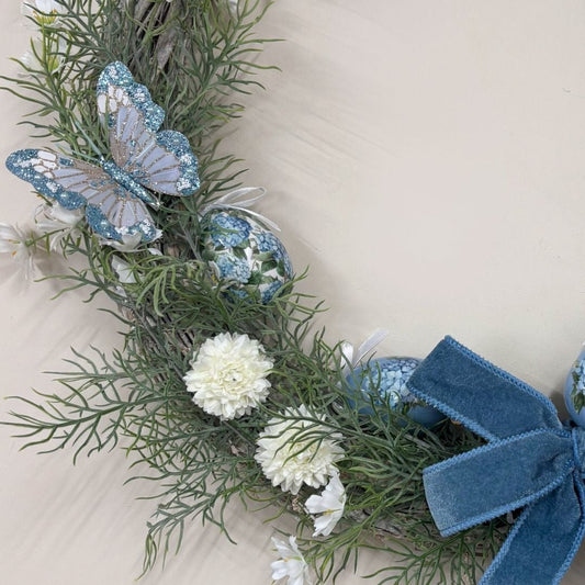 Blue Butterfly Wreath - My Christmas