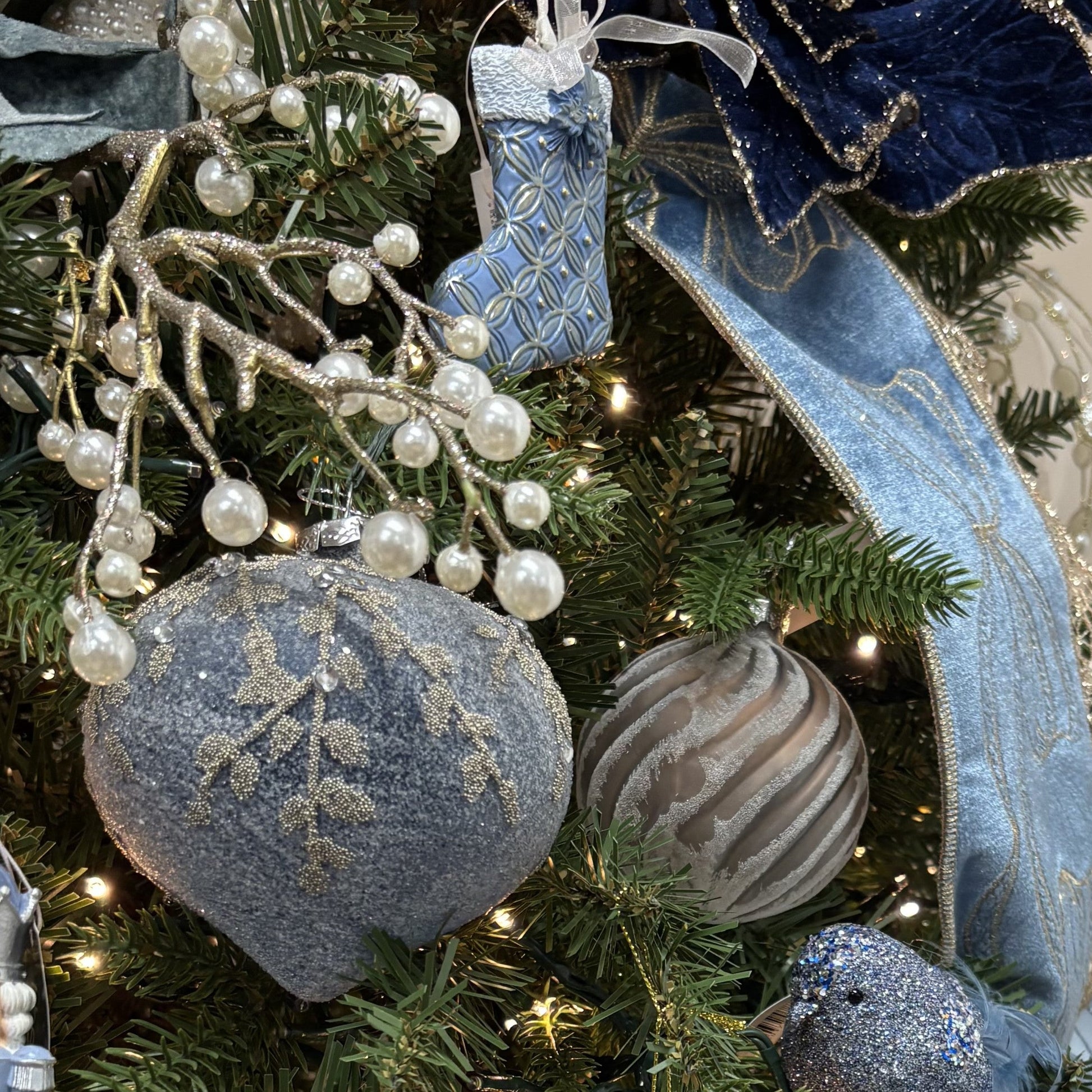 Blue Champagne Drop Ornament - My Christmas