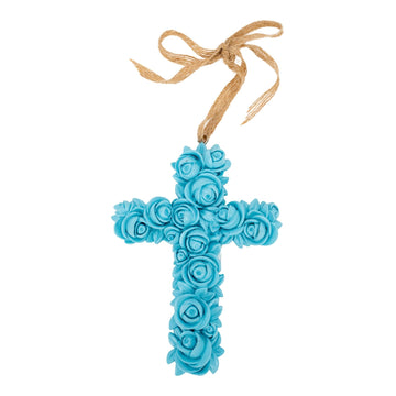 Blue Cross Hanging Ornament - My Christmas