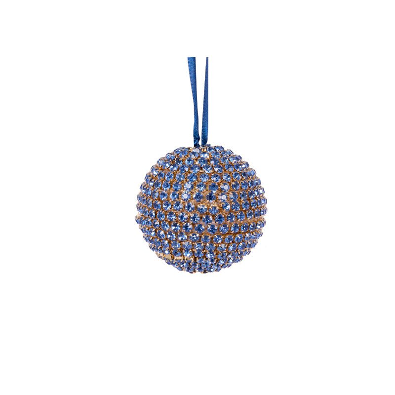 Blue Crystal Bauble - 7cm - My Christmas