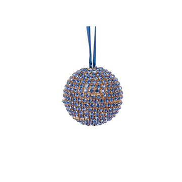 Blue Crystal Bauble - 7cm - My Christmas