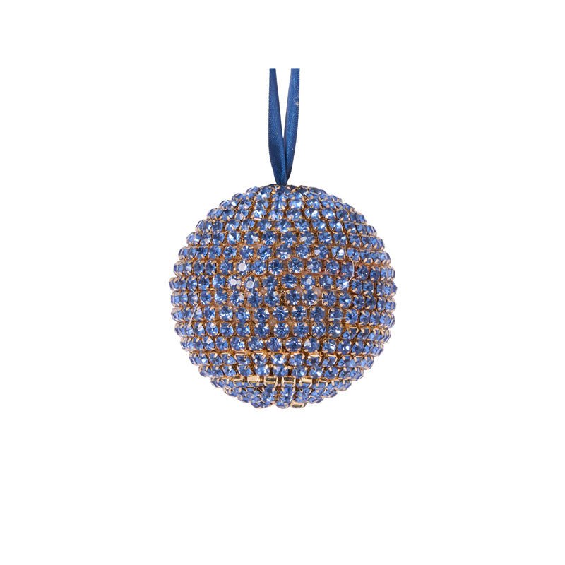 Blue Crystal Bauble - 8cm - My Christmas