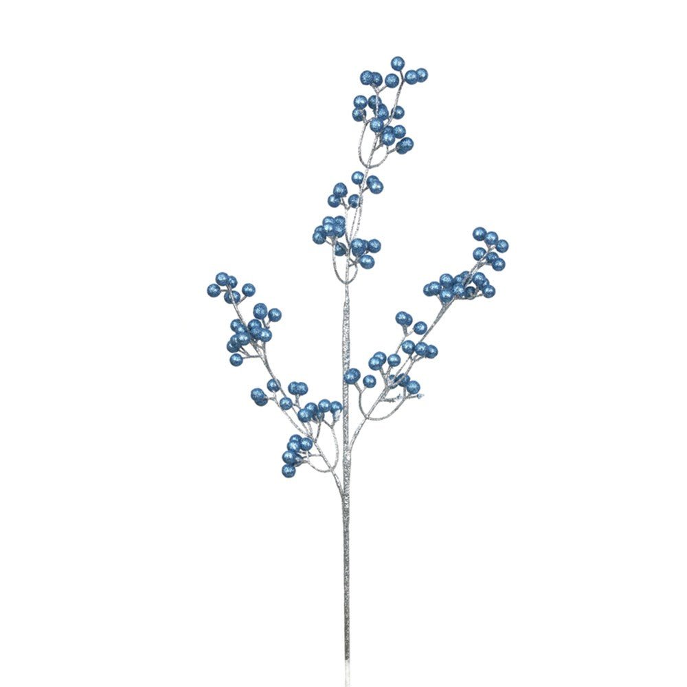 Blue Denim Glitter Berry Spray - My Christmas