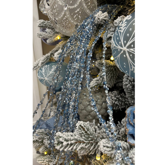 Blue Denim Glitter Draping Spray - My Christmas