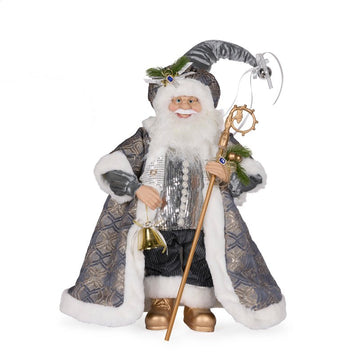 Blue Fabric Santa - 65cm - My Christmas