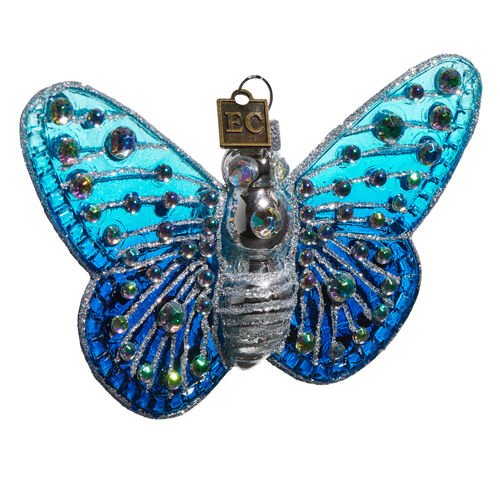 Blue Fantasy Butterfly Ornament - My Christmas