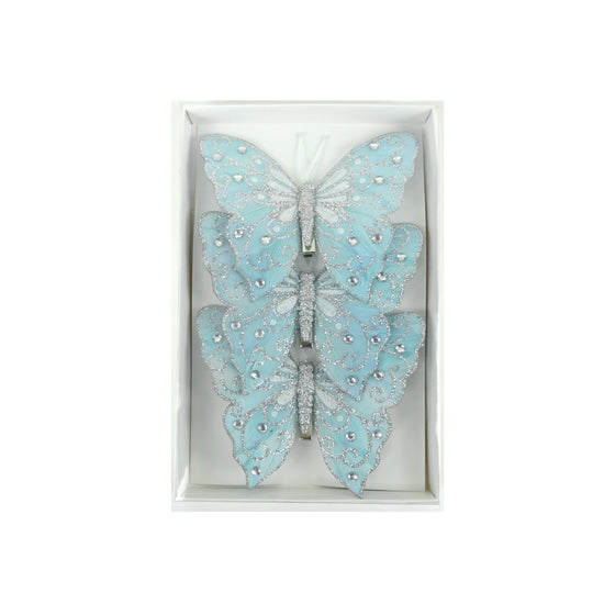 Blue Feather Butterfly - Pack of 3 - My Christmas