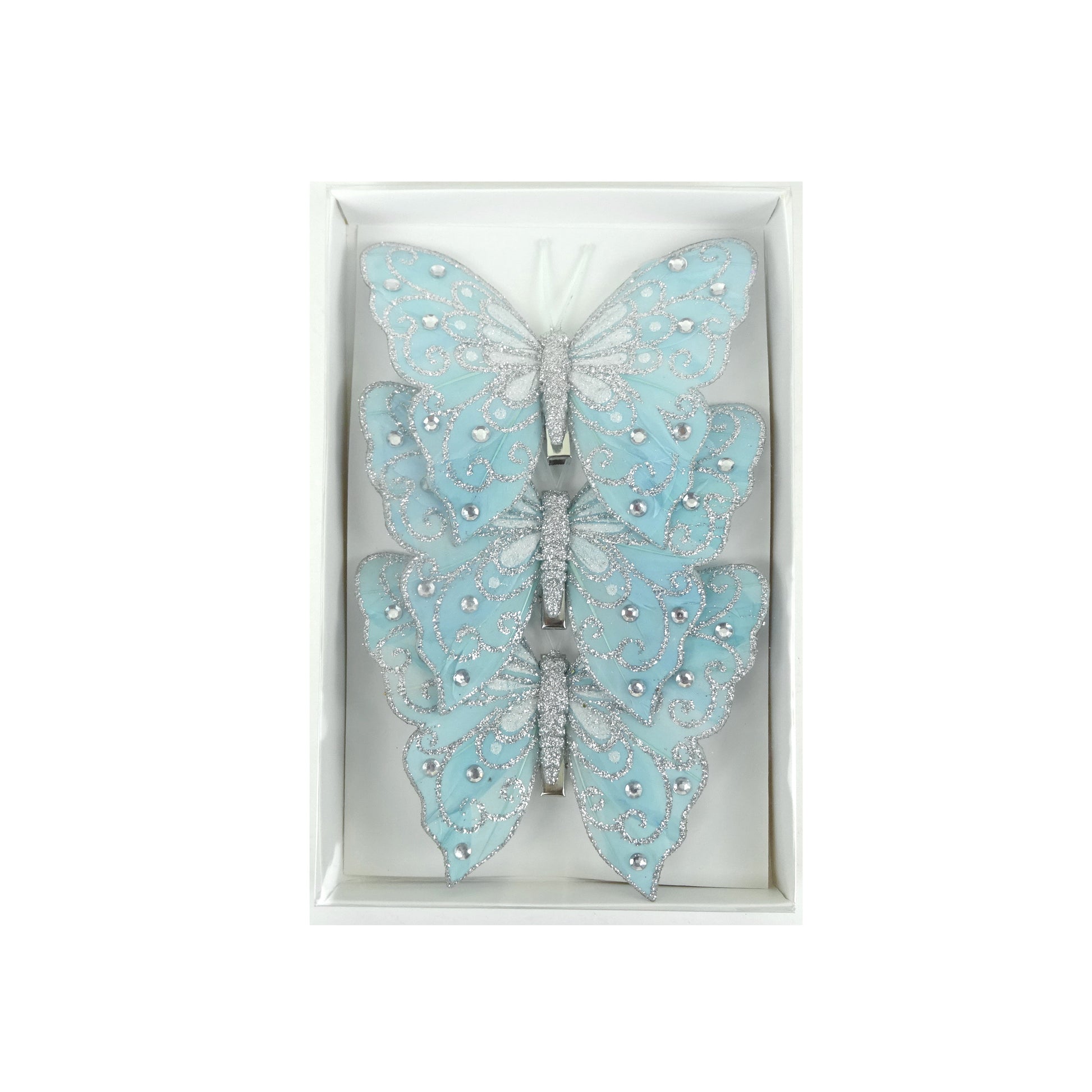 Blue Feather Butterfly - Pack of 3 - My Christmas