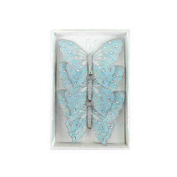 Blue Feather Butterfly - Pack of 3 - My Christmas