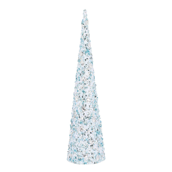 Blue Glitter Cone Tree - Various Sizes - My Christmas