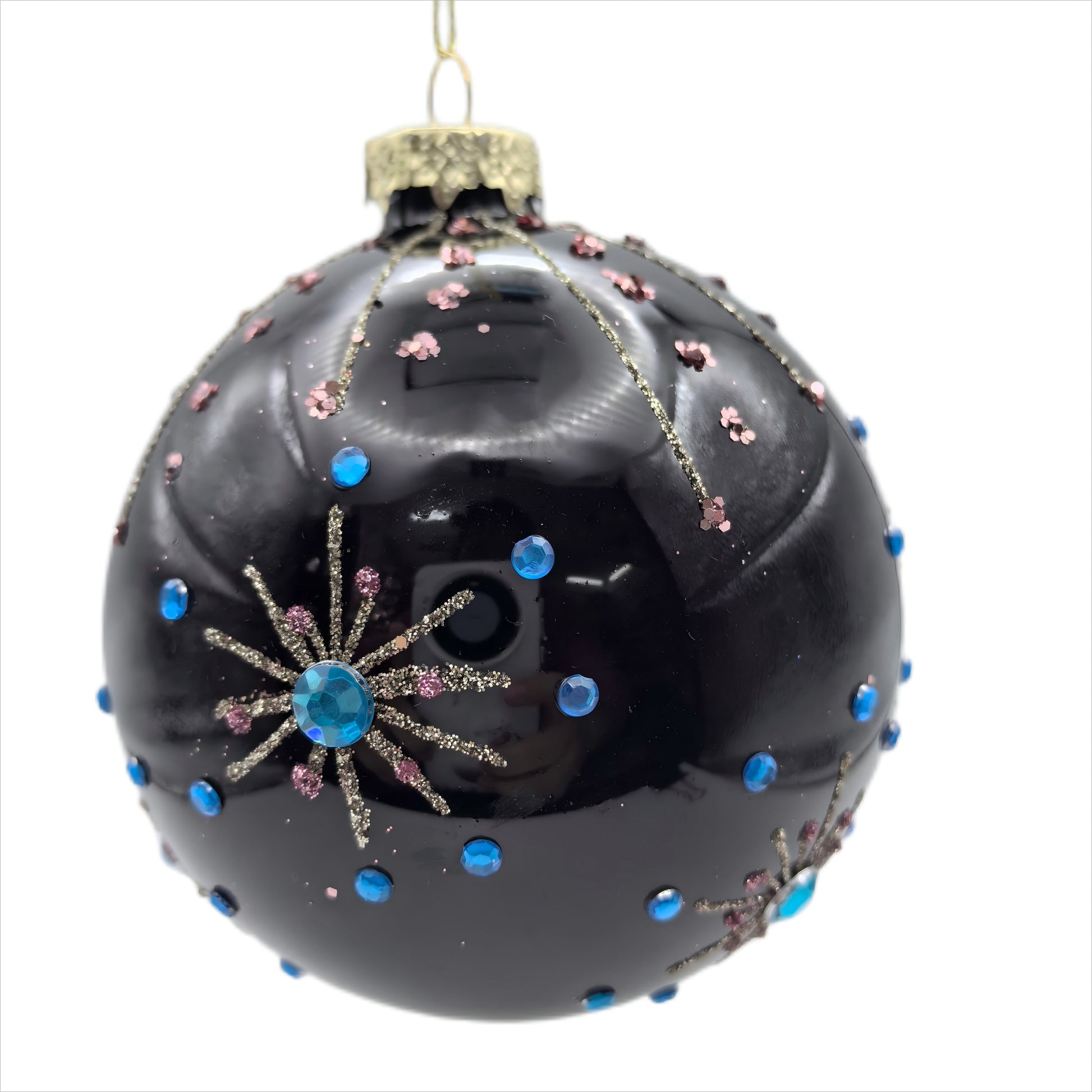 Blue Jewel Burst Bauble - My Christmas