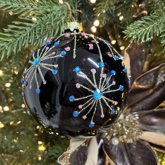 Blue Jewel Burst Bauble - My Christmas