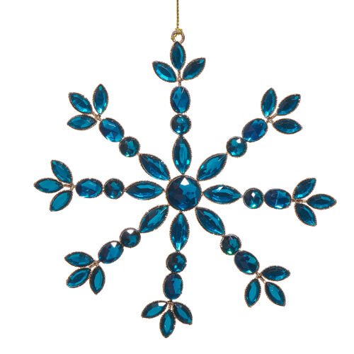 Blue Jewelled Snowflake Ornament - My Christmas