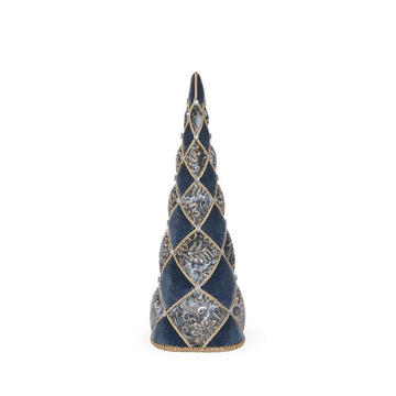 Blue Quilted Damask Tree - 57cm - My Christmas