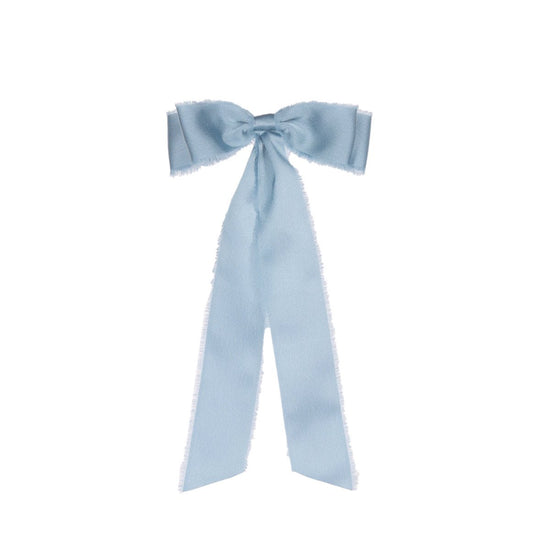 Blue Raw Satin Bows - Pack of 6 - My Christmas